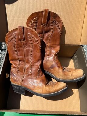 Durango Women’s Sz 10 Brown Leather Heeled Cowboy Boots